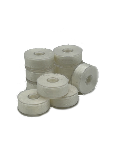 FILTEC CLEAR-GLIDE BOBBINS WHITE 10 PACK